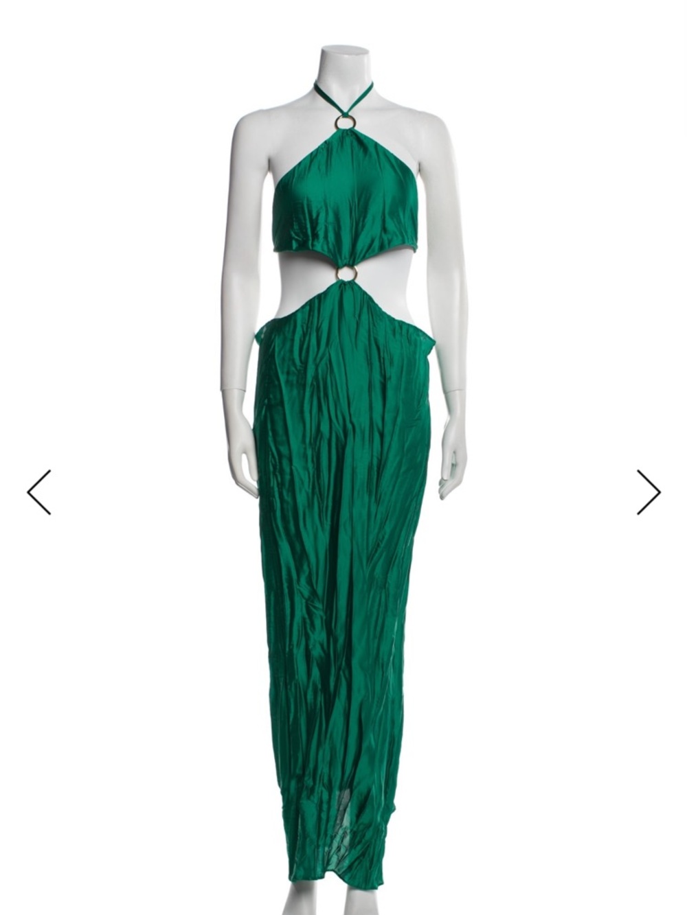 Baobab Collection Emerald Green Cutout Maxi Dress